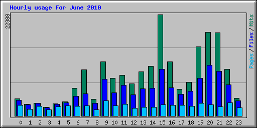 Hourly usage for June 2010