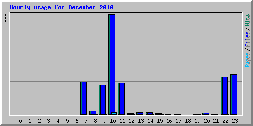 Hourly usage for December 2010